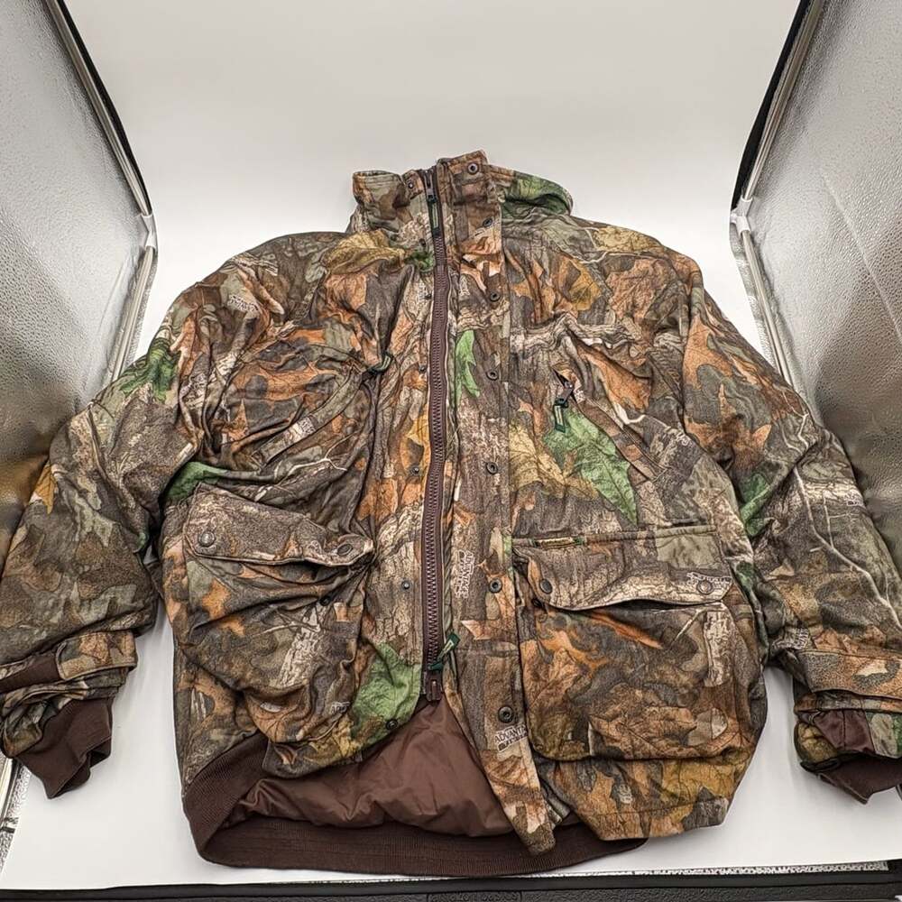 Remington Camo Hunting Dual Jacket Size L Realtree Timber Outdoor Clothing